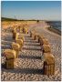 Artland Artprint op linnen Strandstoelen Oostzeekust in Wustrow - Thumbnail 1