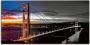 Artland Artprint op linnen The Golden Gate Bridge gespannen op een spieraam - Thumbnail 1