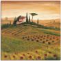 Artland Artprint op linnen Toscaans landschap met klaprozen I - Thumbnail 1