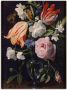 Artland Artprint op linnen Vaas met bloemen. 1637 gespannen op een spieraam - Thumbnail 1