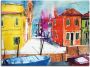 Artland Artprint op linnen Venetië Burano Fondamenta del Pizzo - Thumbnail 1