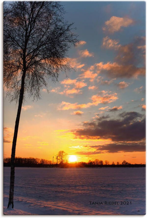 Artland Artprint op linnen Verlangende momenten van de natuur