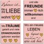 Artland Artprint op linnen Waar de liefde woont set van 4 verschillende maten (4-delig) - Thumbnail 1