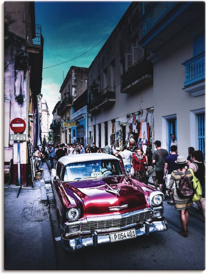 Artland Artprint op linnen Wonen in Havanna gespannen op een spieraam