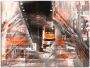 Artland Artprint op linnen Wuppertal skyline abstracte collage - Thumbnail 1