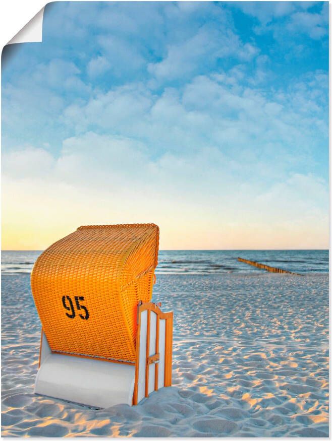 Artland Artprint Ostsee7 strandstoel als artprint van aluminium artprint voor buiten artprint op linnen poster in verschillende maten. maten - Foto 1