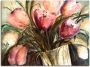 Artland Artprint Paars Tulpen in vaas als artprint op linnen poster muursticker in verschillende maten - Thumbnail 1