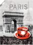 Artland Artprint Parijs Café au lait als artprint van aluminium artprint voor buiten artprint op linnen poster muursticker - Thumbnail 1