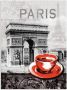 Artland Artprint Parijs Café au lait als artprint van aluminium artprint voor buiten artprint op linnen poster muursticker - Thumbnail 1