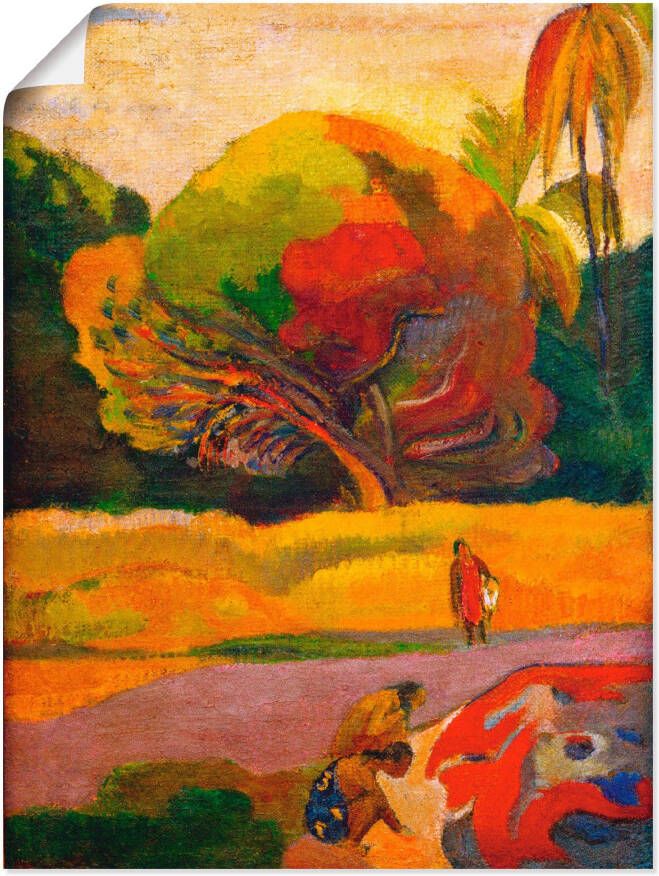 Artland Artprint Paul Gauguin vrouwen aan de rivier als artprint op linnen poster in verschillende formaten maten