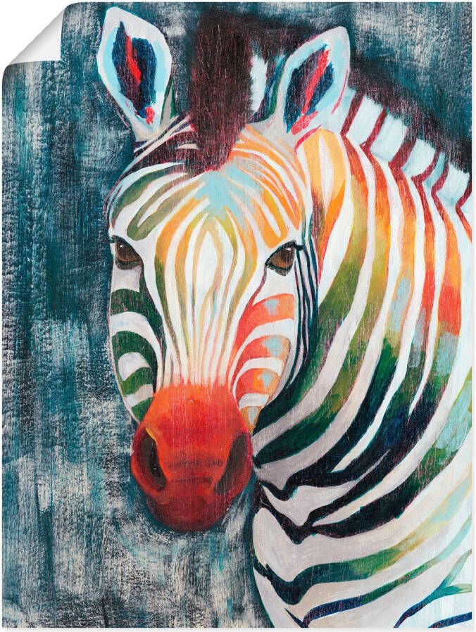 Artland Artprint Prisma zebra II als artprint op linnen poster in verschillende formaten maten