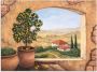 Artland Artprint Raam in Toscane als artprint van aluminium artprint voor buiten artprint op linnen poster muursticker - Thumbnail 1