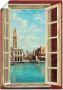 Artland Artprint Raam met uitzicht op Venetië als artprint op linnen poster muursticker in verschillende maten - Thumbnail 1
