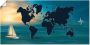 Artland Artprint Reis om de wereld met wereldkaart - Thumbnail 1