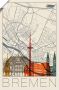 Artland Artprint Retro kaart Bremen als artprint van aluminium artprint voor buiten poster in diverse formaten - Thumbnail 1