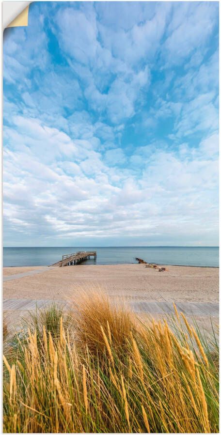 Artland Artprint Rettin strandidylle aan de Oostzee als artprint op linnen muursticker in verschillende maten