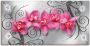 Artland Artprint Roze pioenrozen in glazen vaas Roze orchideeën op ornamenten als artprint van aluminium artprint voor buiten artprint op linnen poster muursticker - Thumbnail 1