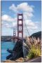 Artland Artprint San Francisco Golden Gate Bridge als artprint op linnen in verschillende maten - Thumbnail 1