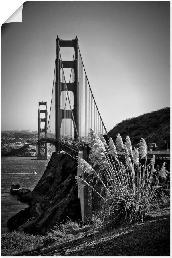 Artland Artprint San Francisco Golden Gate Bridge als artprint op linnen poster in verschillende formaten maten