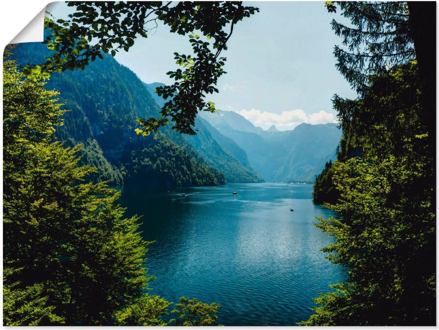 Artland Artprint Schildershoek Königssee- Alpen als artprint op linnen poster muursticker in verschillende maten