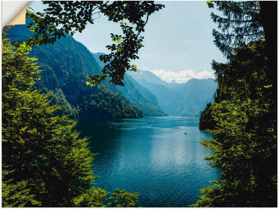 Artland Artprint Schildershoek Königssee- Alpen als artprint op linnen poster muursticker in verschillende maten