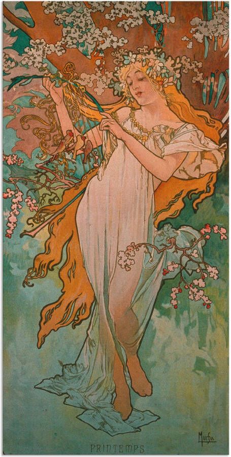Artland Artprint Seizoenen: voorjaar. 1896. als artprint van aluminium artprint op linnen muursticker of poster in verschillende maten