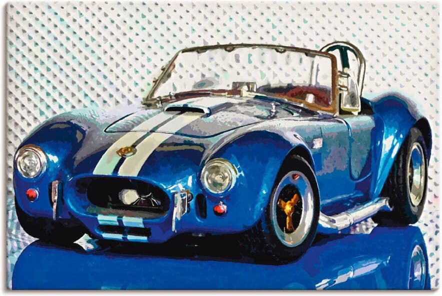 Artland Artprint Shelby Cobra blauw als artprint op linnen poster in verschillende formaten maten