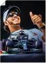 Artland Artprint Sir Lewis Hamilton alias LH44 als artprint van aluminium artprint voor buiten artprint op linnen poster in verschillende maten. maten - Thumbnail 1