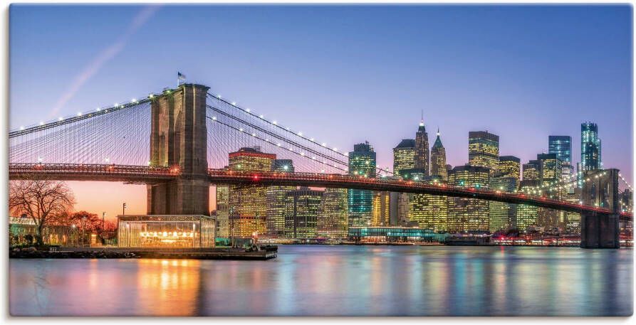 Artland Artprint Skyline New York City als artprint van aluminium artprint voor buiten artprint op linnen poster muursticker