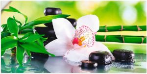 Artland Artprint Spa stenen bamboe takjes orchidee als artprint van aluminium artprint op linnen muursticker of poster in verschillende maten