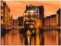 Artland Artprint Speicherstadt in Hamburg als artprint van aluminium artprint voor buiten artprint op linnen in verschillende maten - Thumbnail 1