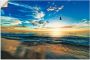 Artland Artprint Strand meeuwen zee zonsondergang als artprint van aluminium artprint voor buiten artprint op linnen poster muursticker - Thumbnail 1