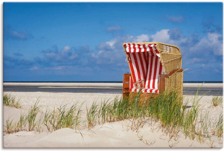 Artland Artprint Strandstoel 337 als artprint op linnen muursticker in verschillende maten