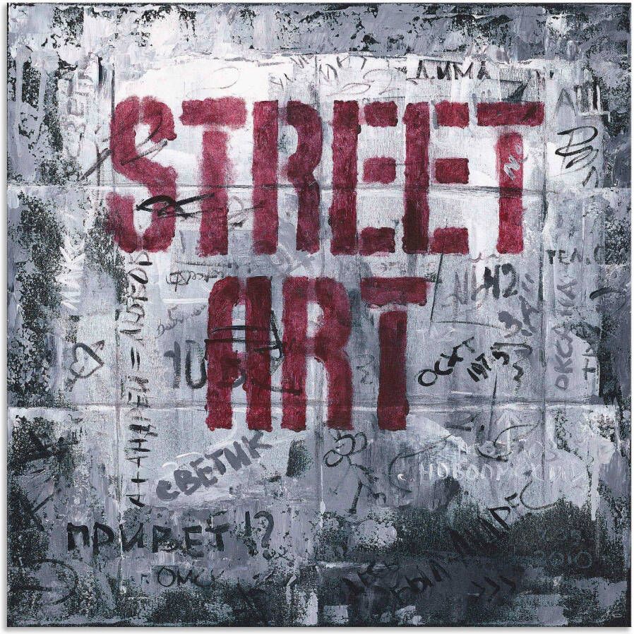 Artland Artprint Street Art straatkunst als artprint van aluminium artprint voor buiten artprint op linnen in verschillende maten