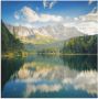 Artland Artprint Tandwieltrein met Eibsee als artprint van aluminium artprint op linnen muursticker of poster in verschillende maten - Thumbnail 1