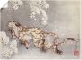 Artland Artprint Tijger in een sneeuwstorm. Edo-tijd als artprint op linnen muursticker in verschillende maten - Thumbnail 1