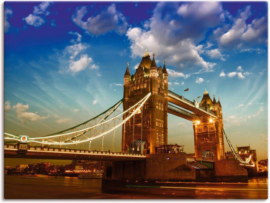 Artland Artprint Tower Bridge als artprint op linnen muursticker in verschillende maten