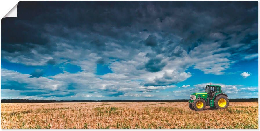 Artland Artprint Tractor landschapsfotografie als poster muursticker in verschillende maten - Foto 1