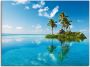 Artland Artprint Tropisch paradijs eiland palmen zee als artprint van aluminium artprint voor buiten artprint op linnen poster muursticker - Thumbnail 1