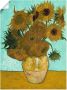 Artland Artprint Vaas met zonnebloemen. 1888 als artprint op linnen poster muursticker in verschillende maten - Thumbnail 1