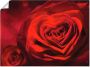 Artland Artprint Valentijnsuitnodiging met harten en rozen als artprint op linnen poster muursticker in verschillende maten - Thumbnail 1