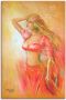 Artland Artprint Verleidelijk meisje in rode jurk als artprint op linnen poster in verschillende formaten maten - Thumbnail 1