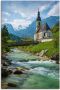 Artland Artprint Voorjaar in Ramsau als artprint van aluminium artprint op linnen muursticker of poster in verschillende maten - Thumbnail 1