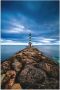 Artland Poster Vuurtoren aan de Atlantische Oceaan als artprint van aluminium artprint op linnen muursticker of poster in verschillende maten - Thumbnail 1