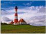 Artland Artprint Vuurtoren Westerheversand als artprint op linnen poster in verschillende formaten maten - Thumbnail 1