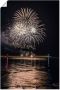 Artland Artprint Vuurwerk aan de zee als artprint van aluminium artprint op linnen muursticker of poster in verschillende maten - Thumbnail 1