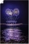 Artland Artprint Vuurwerk aan de zee als artprint van aluminium artprint op linnen muursticker of poster in verschillende maten - Thumbnail 1