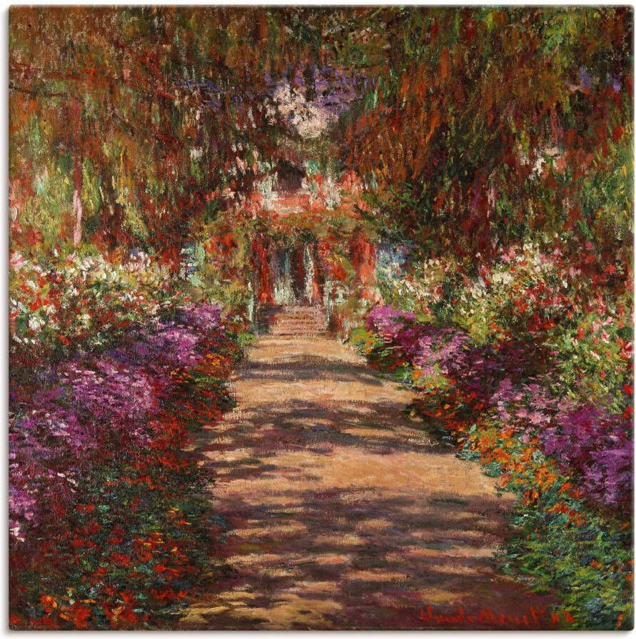 Artland Artprint Weg in Monets tuin in Giverny. 1902 als artprint van aluminium artprint voor buiten artprint op linnen poster muursticker