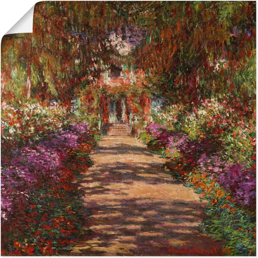 Artland Artprint Weg in Monets tuin in Giverny. 1902 als artprint van aluminium artprint voor buiten artprint op linnen poster muursticker