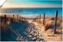 Artland Artprint Weg naar het Noordzeestrand zonsondergang als artprint van aluminium artprint voor buiten artprint op linnen poster muursticker - Thumbnail 1